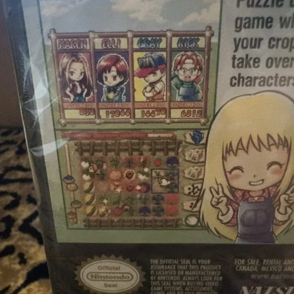 Puzzle de Harvest Moon Nintendo DS 2007 Natsume E Rating New 719593100034